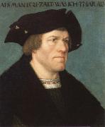 Hans Eworth portrait of beardless man oil painting